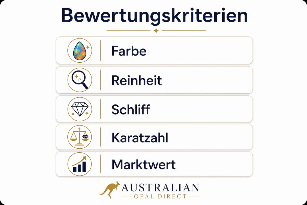 Übersicht: Wichtige Kriterien zur Beurteilung von Edelsteinen auf einen Blick