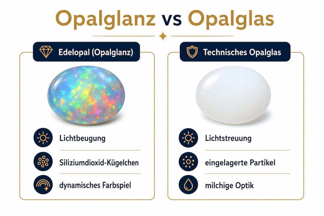 Infografik: Was unterscheidet Opalglanz von Opalglas?