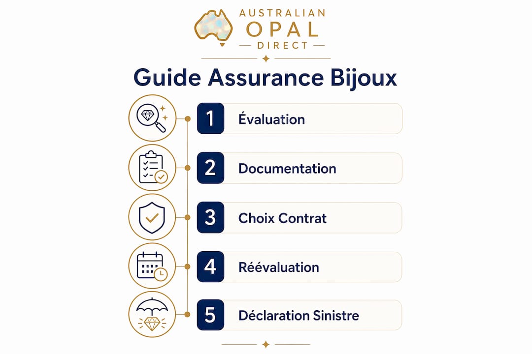 Infographie : les étapes clés pour assurer vos bijoux de valeur