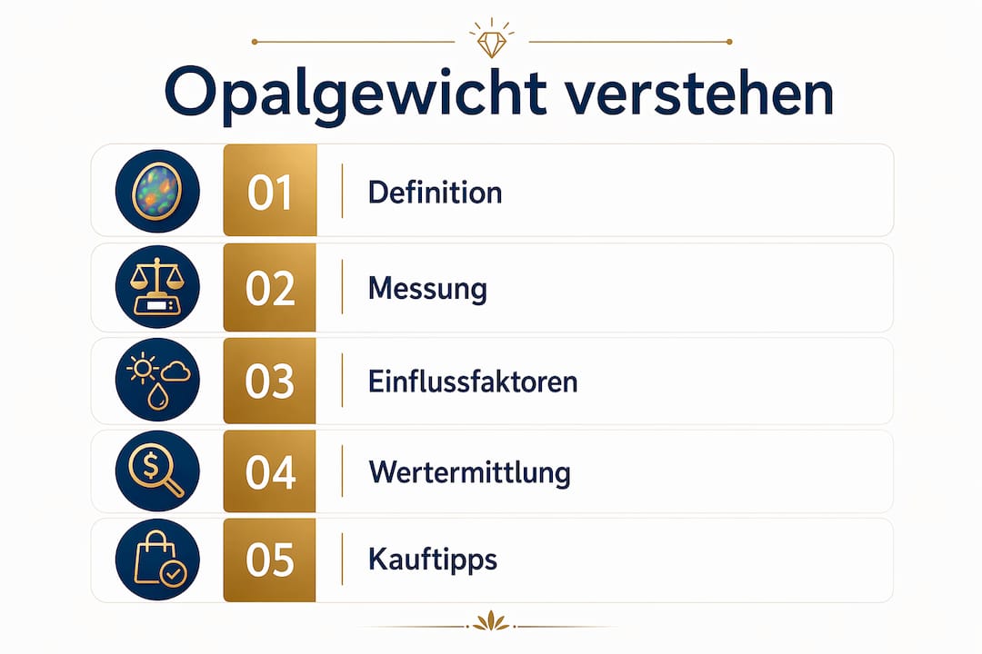 Infografik: So bestimmen sich Gewicht und Wert von Opalen