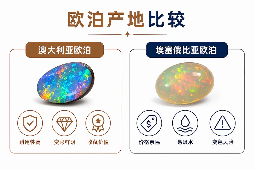 全球主要欧泊产地对比图