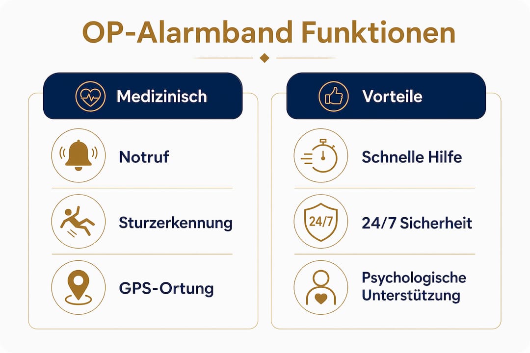 Übersicht: Wichtige Funktionen und Vorteile von OP-Alarmbändern auf einen Blick