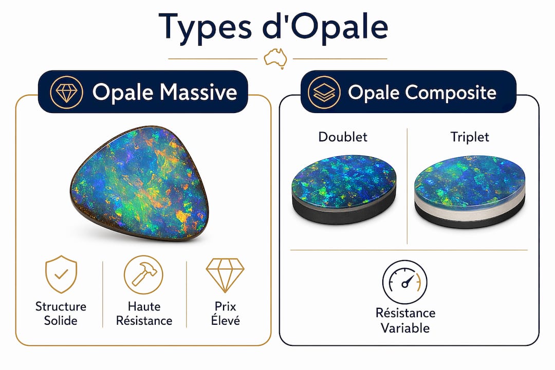 Infographie : quelles variétés d’opale sont les plus résistantes ?
