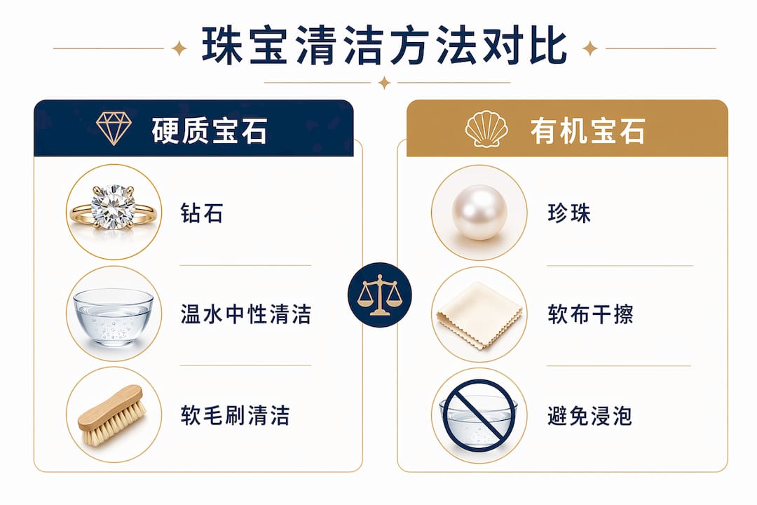 珠宝清洁时软硬宝石一览对照表