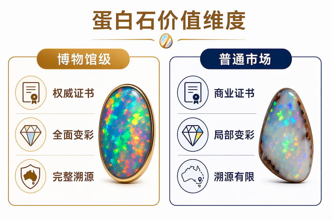 蛋白石博物馆价值对比一览图