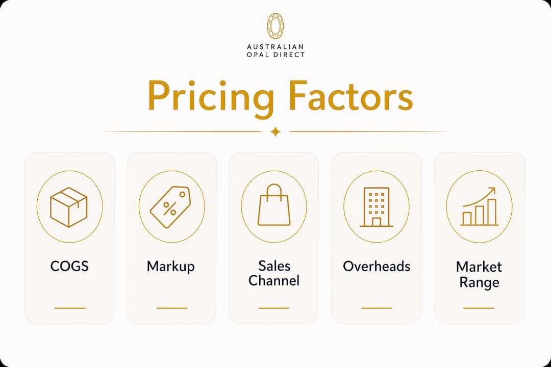 Infographic showing hierarchy of jewelry pricing factors
