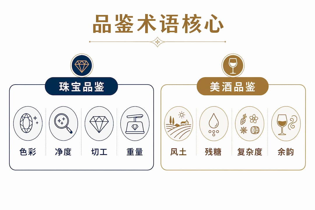 高端品鉴术语要点对照一览表
