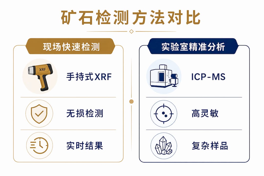 矿石检测方法对比一览表