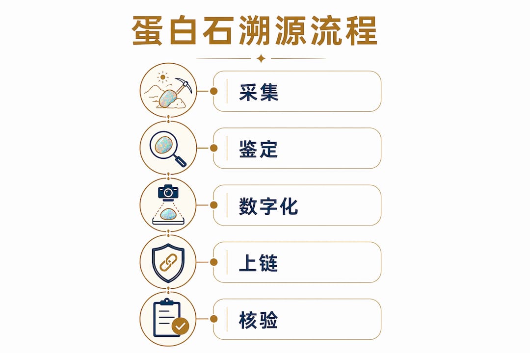 蛋白石来源追溯流程图