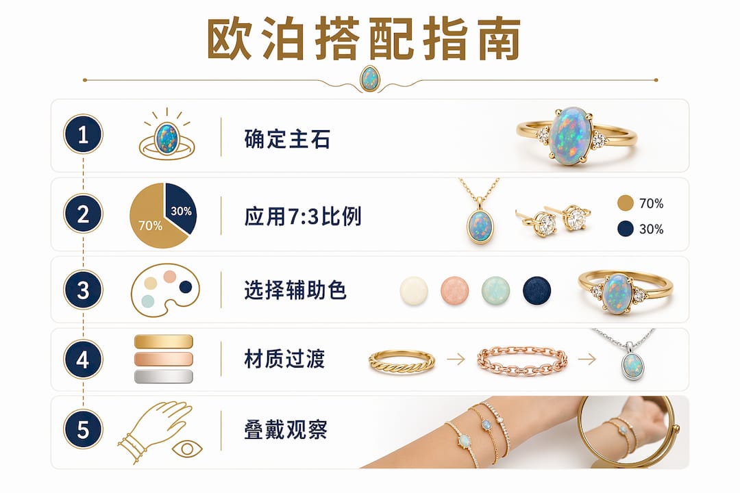 欧泊首饰搭配全流程一览图