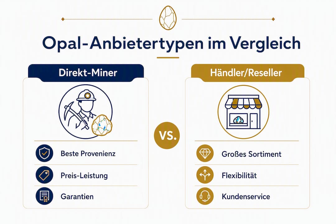 Die Infografik bietet einen übersichtlichen Vergleich der verschiedenen Opal-Anbieter.