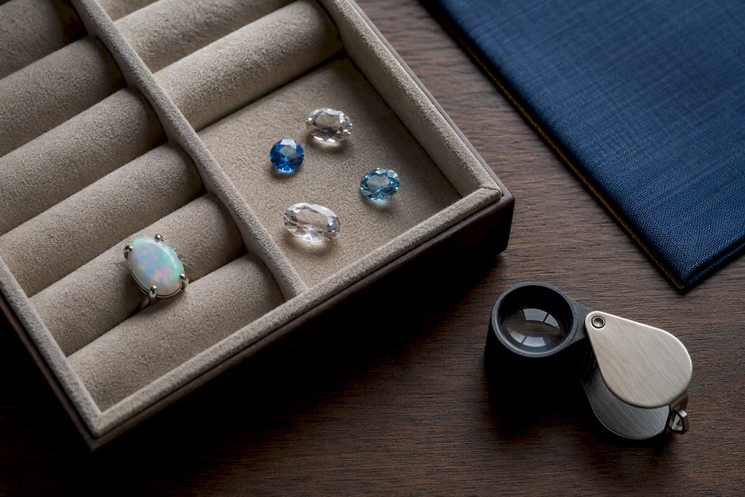 Opal setting stored separately from gemstones
