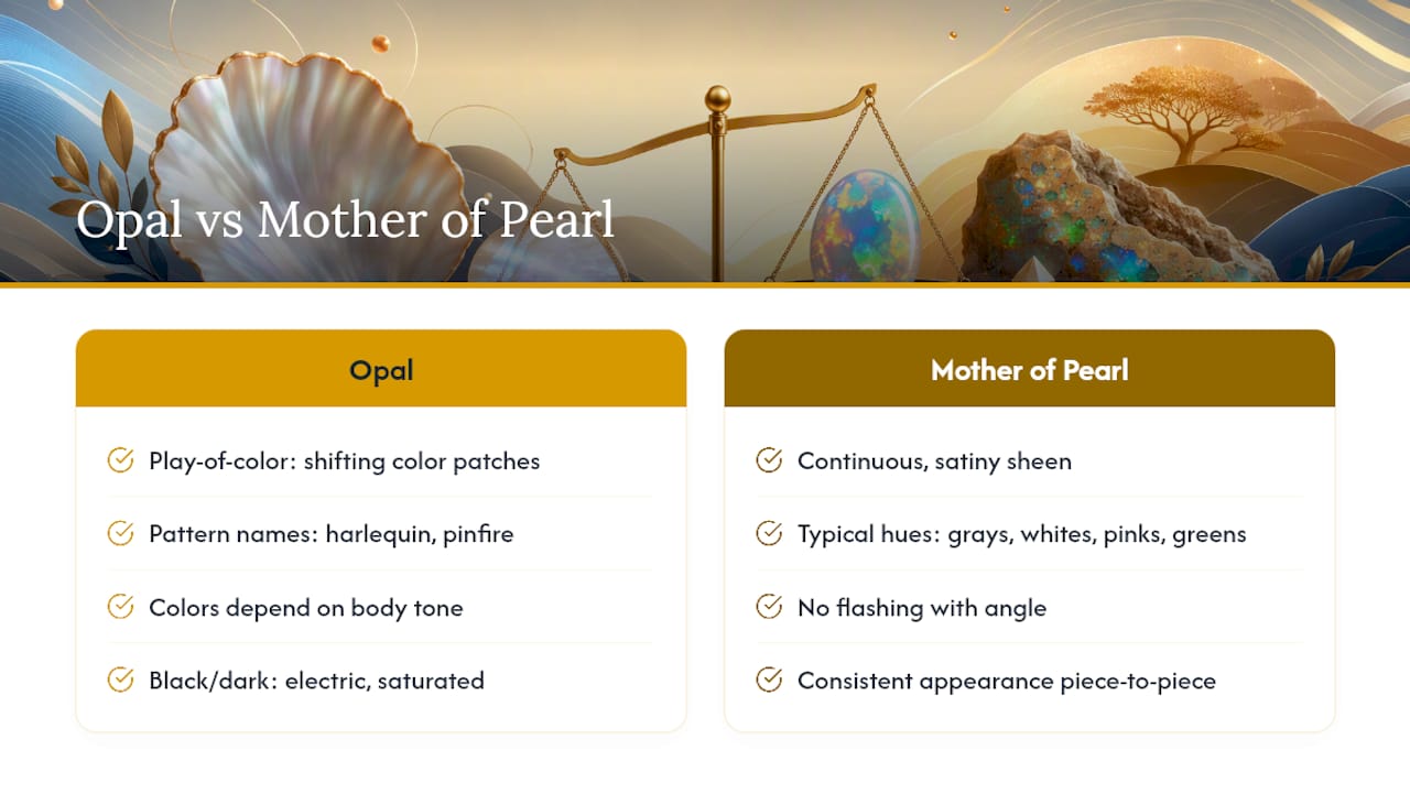 How Opal and Mother of Pearl Actually Look Different — overview diagram
