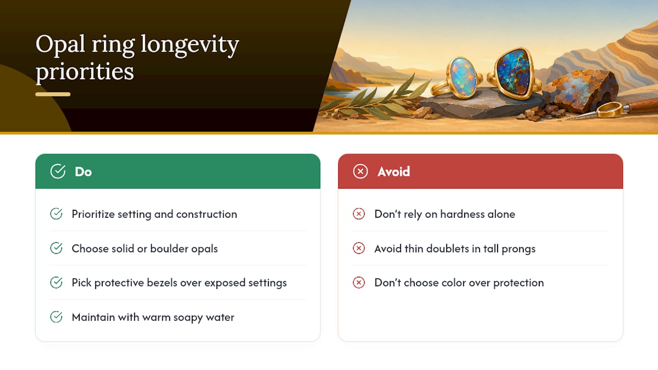 What Actually Matters Most for Opal Ring Longevity — overview diagram