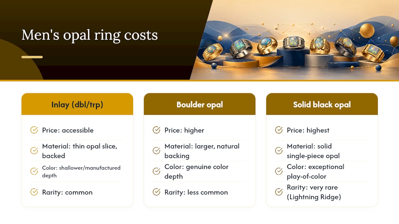 What Do Men's Opal Rings Typically Cost? — overview diagram