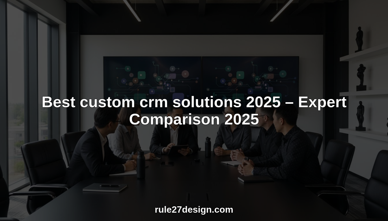 Best custom crm solutions 2025 – Expert Comparison 2025 | Rule27 Design
