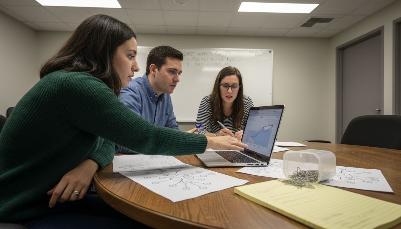 Team collaborating on machine learning models