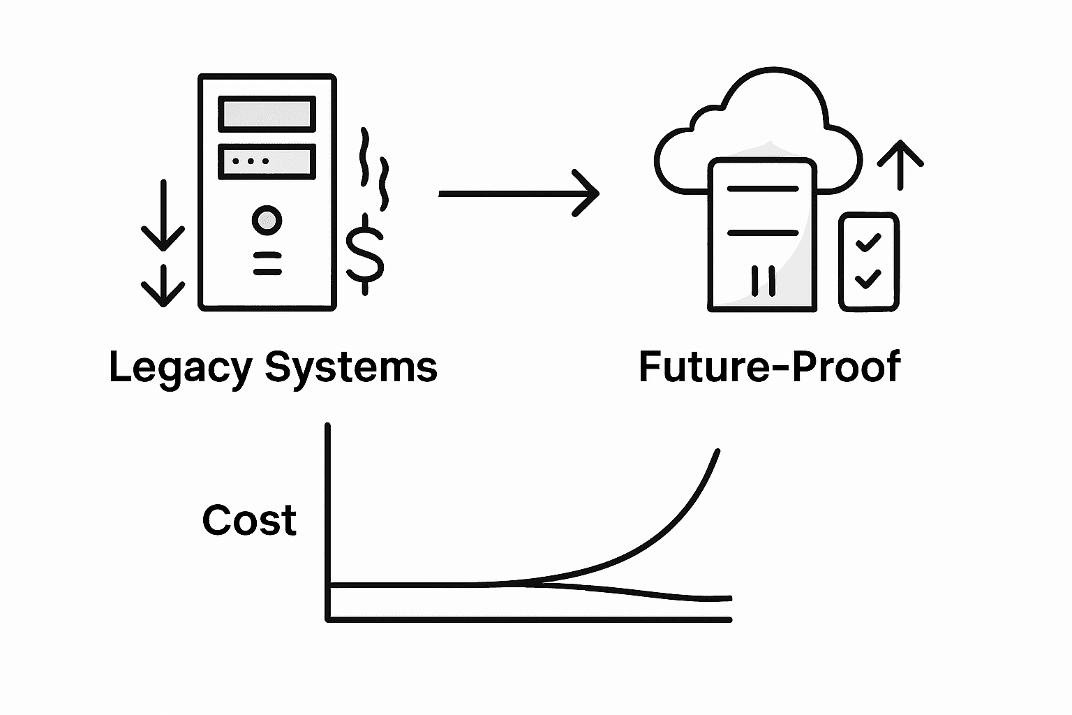 Comparison of outdated vs future-proof systems