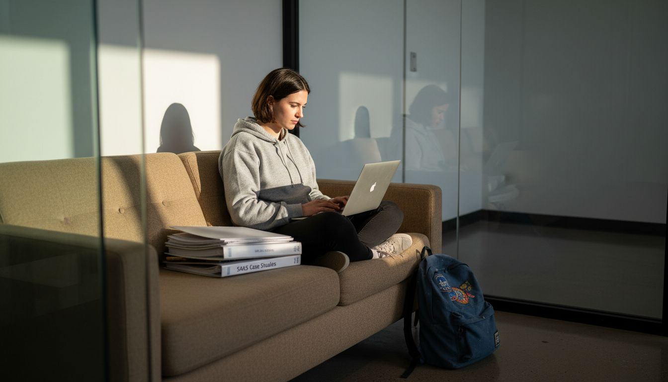 Content strategist drafting SaaS-focused content