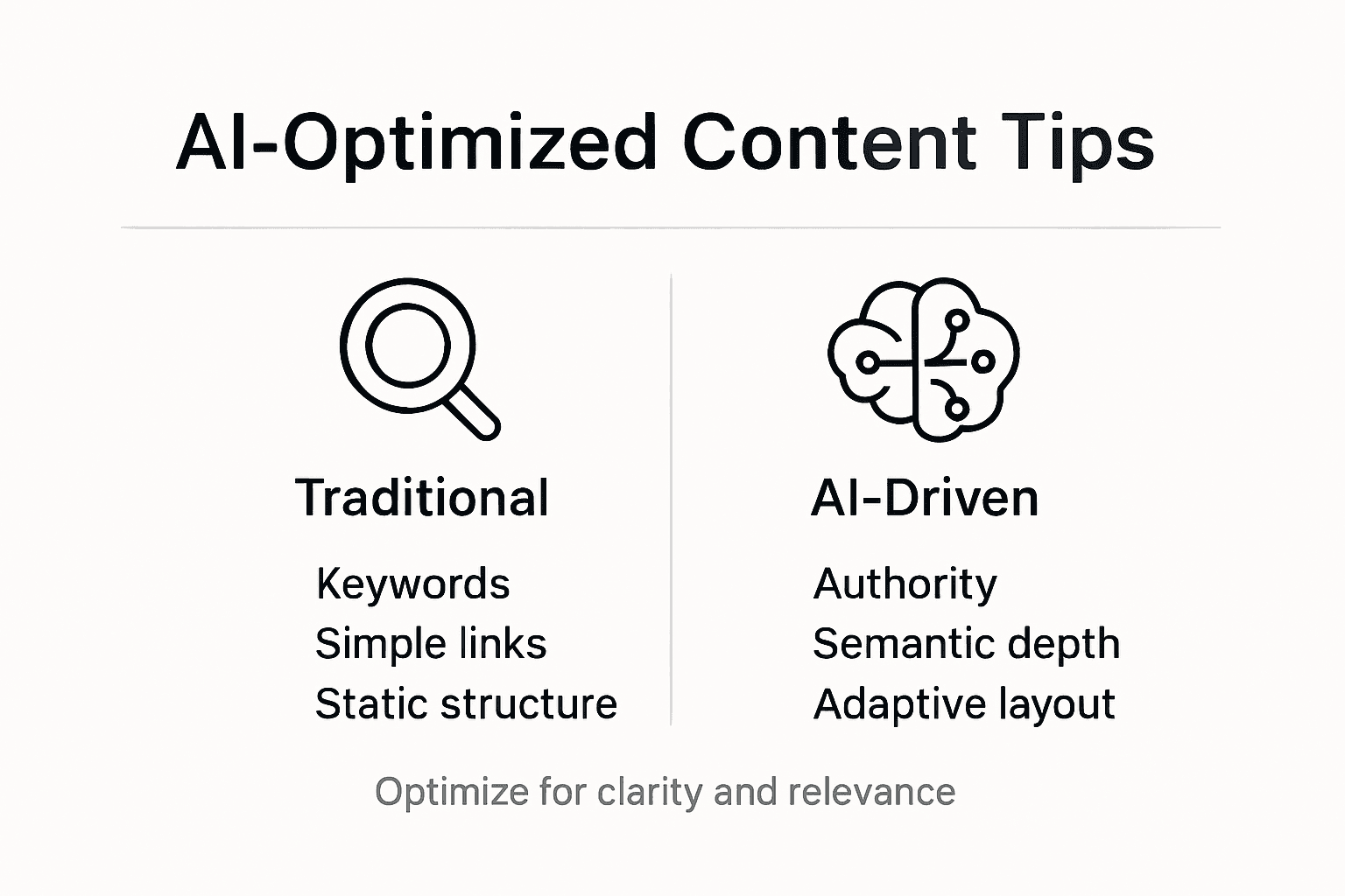 Infographic of SaaS AI content optimization tips