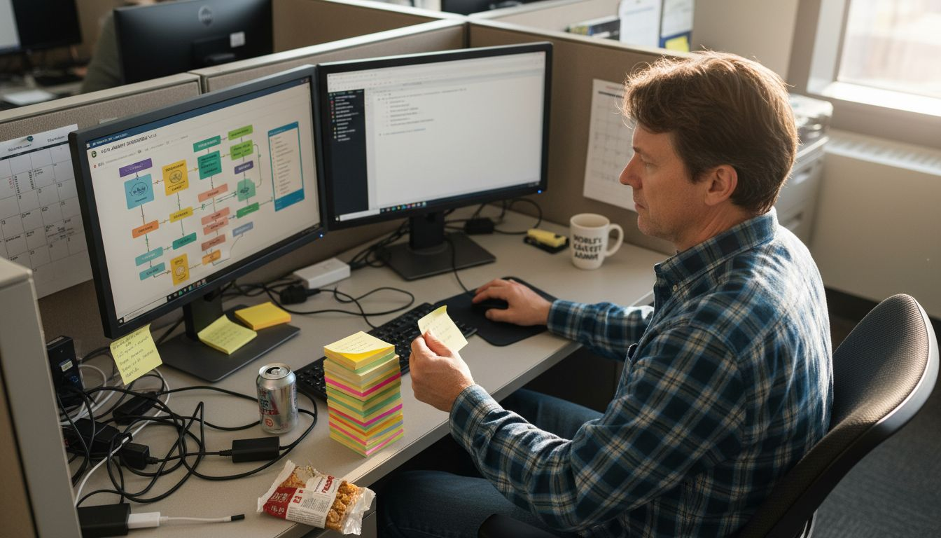 IT admin testing new interface dashboard