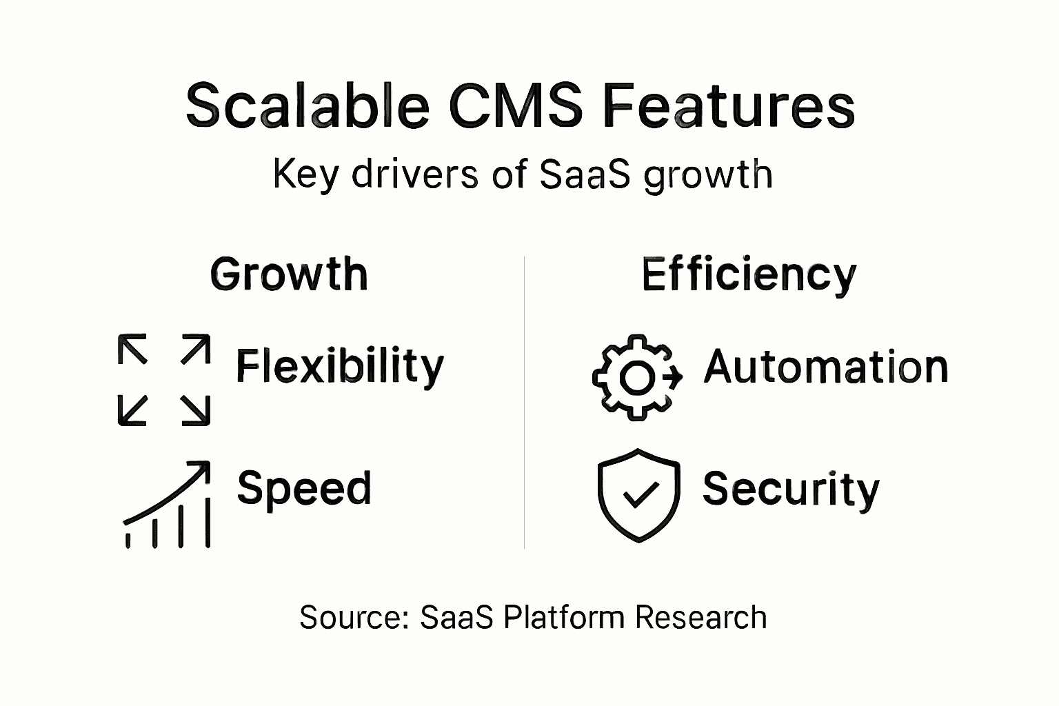 Infographic highlights scalable CMS growth features