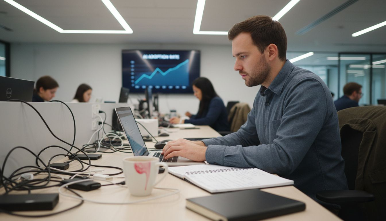 Analyst working on AI for SaaS operations