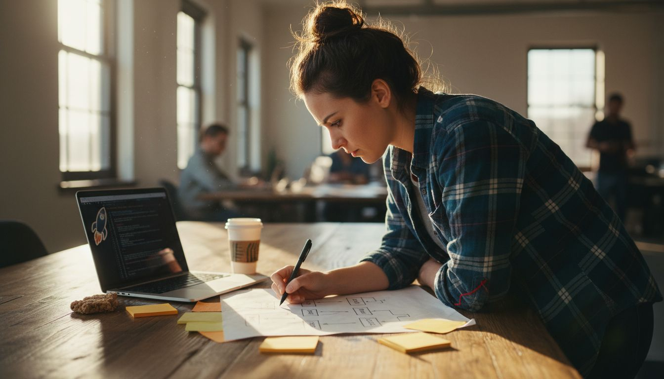 Product manager planning admin workflow design