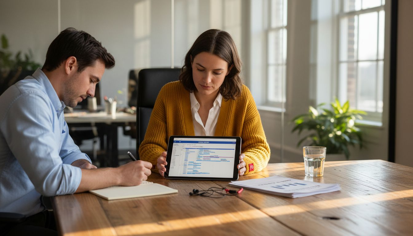 Operations lead planning team goals in meeting