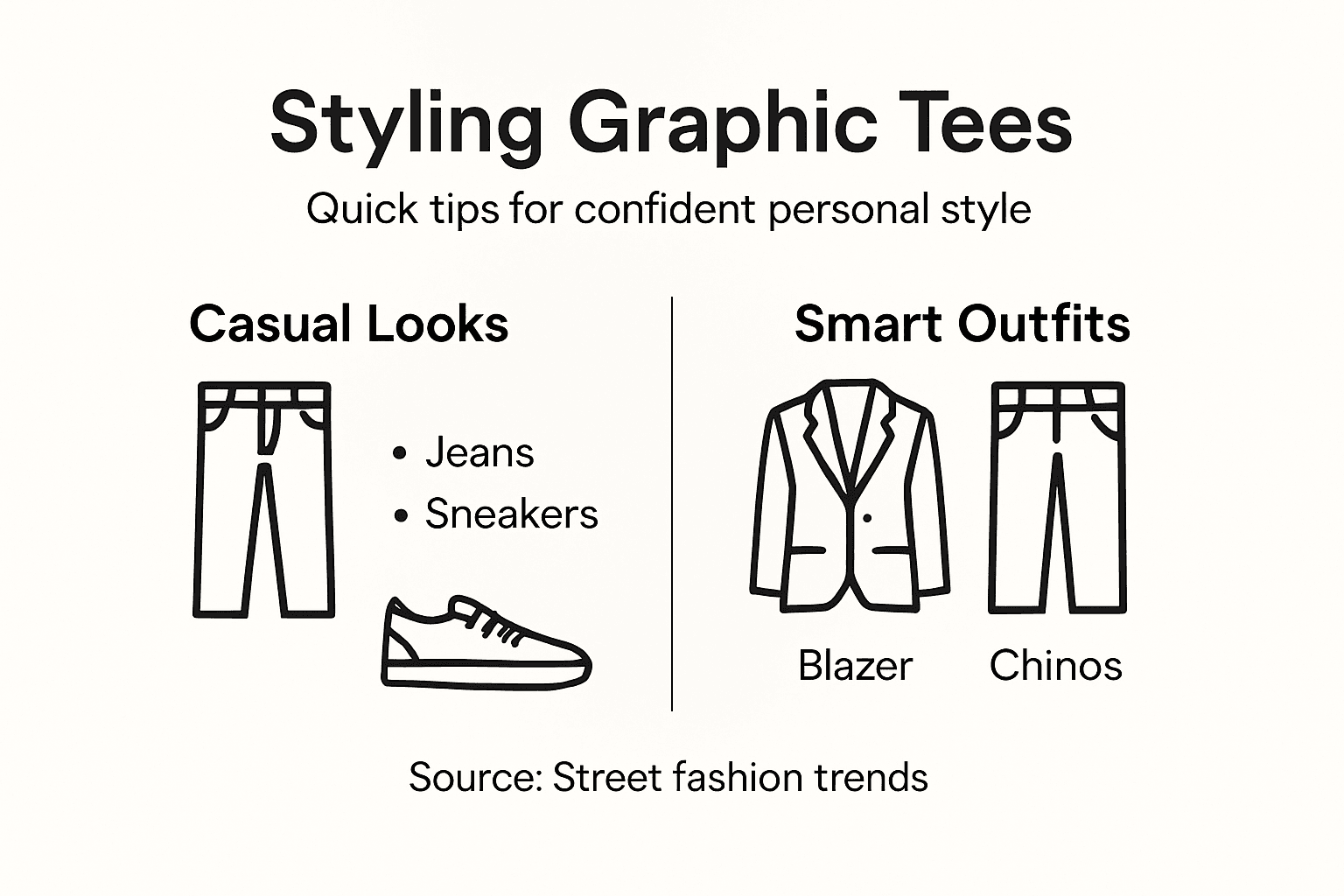 Infographic graphic tee styling tips summary