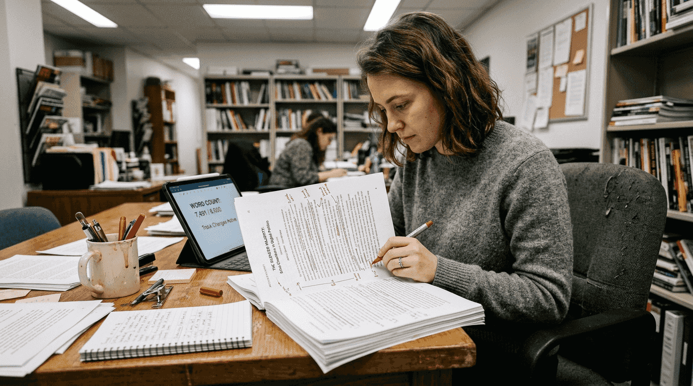 Editor marking article for checklist depth