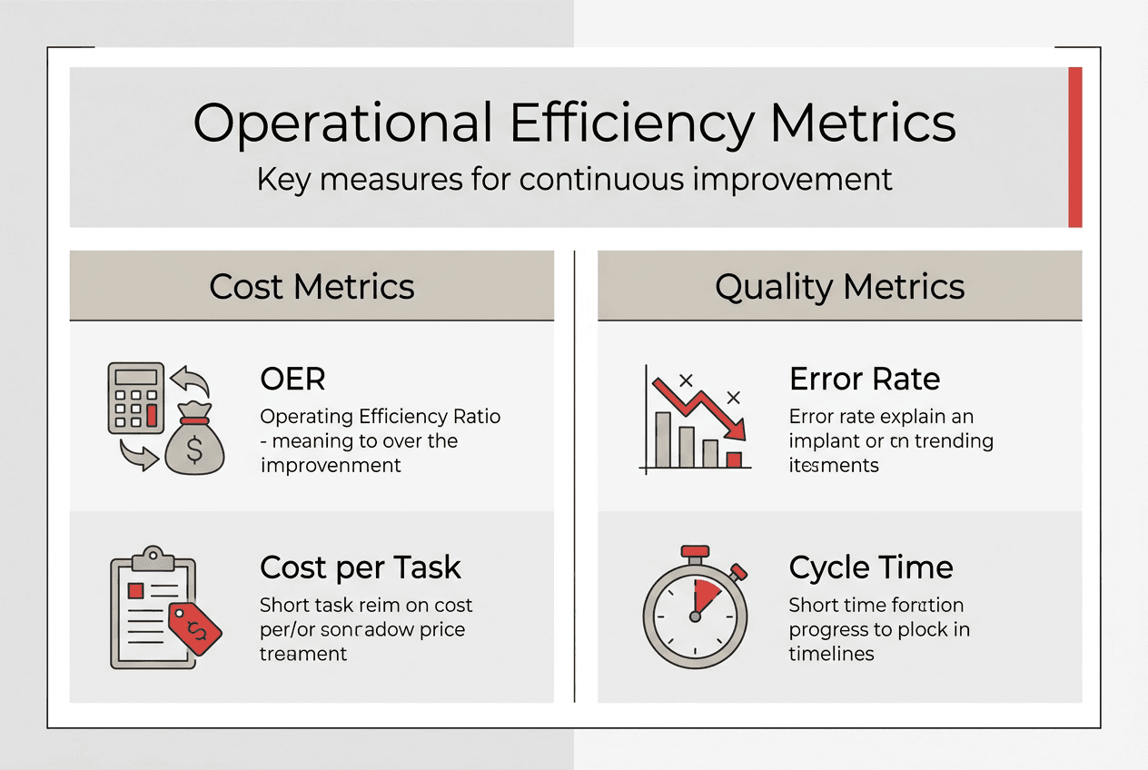 Infographic showing operations efficiency metrics