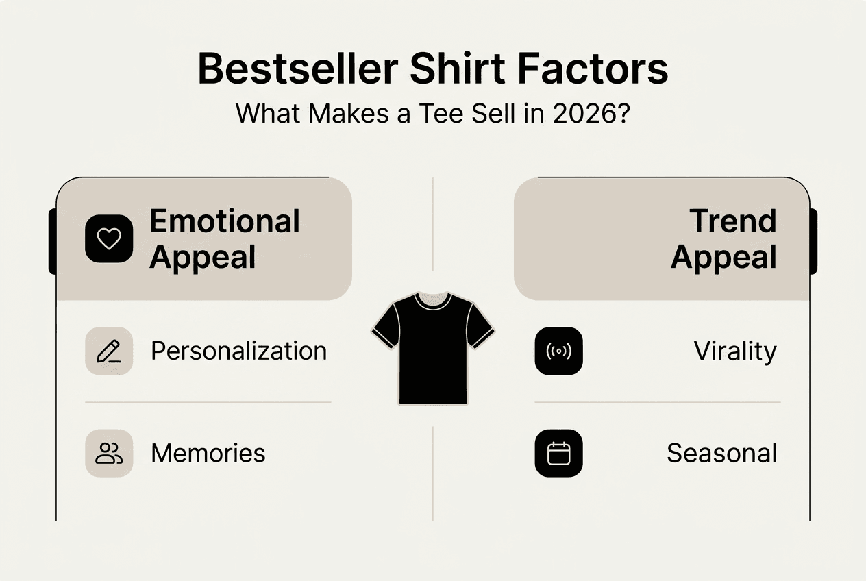 Infographic on what drives bestseller shirts