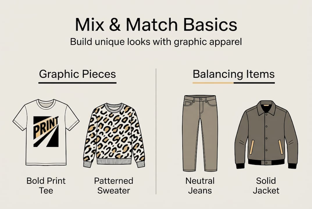 Infographic shows mix and match apparel basics