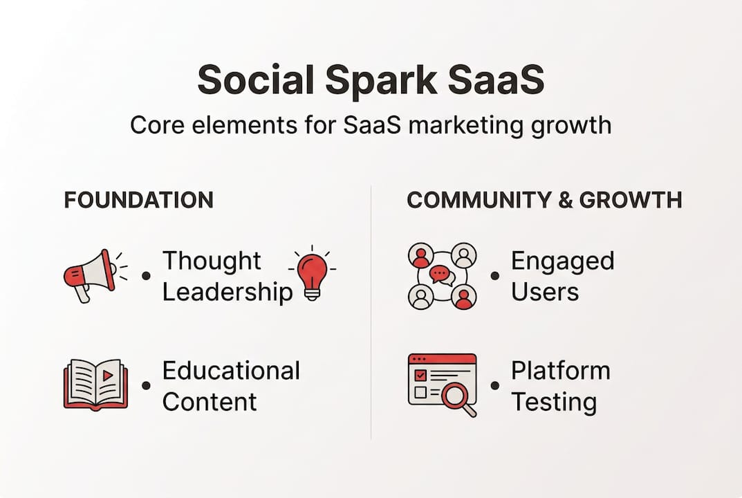 Infographic highlights SaaS social spark marketing basics