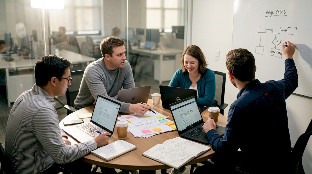 Team mapping user journey edge cases