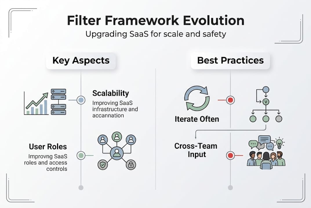 Infographic shows SaaS filter framework evolution