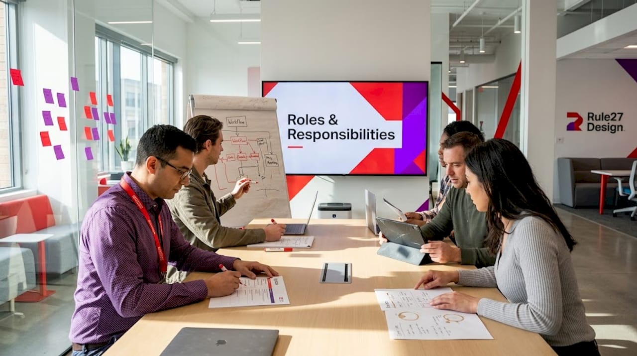 Team meeting focused on role clarity