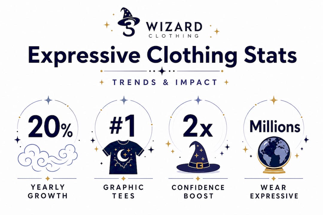 Infographic of expressive clothing trend facts
