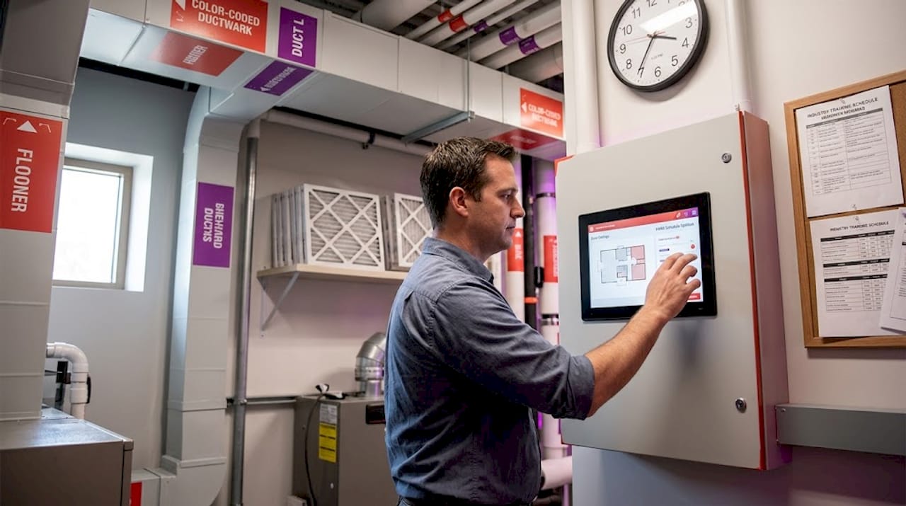 Facilities manager using DDC panel for automation