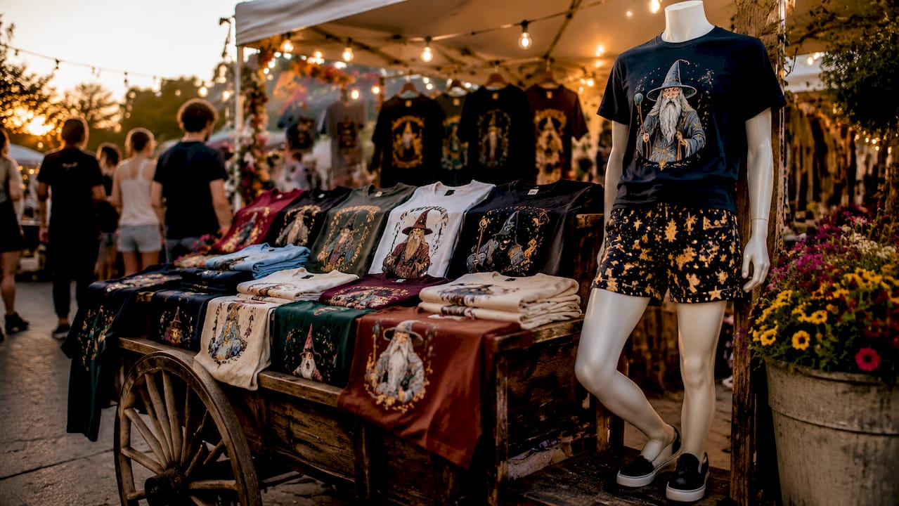 Sassy t-shirts displayed in boutique store