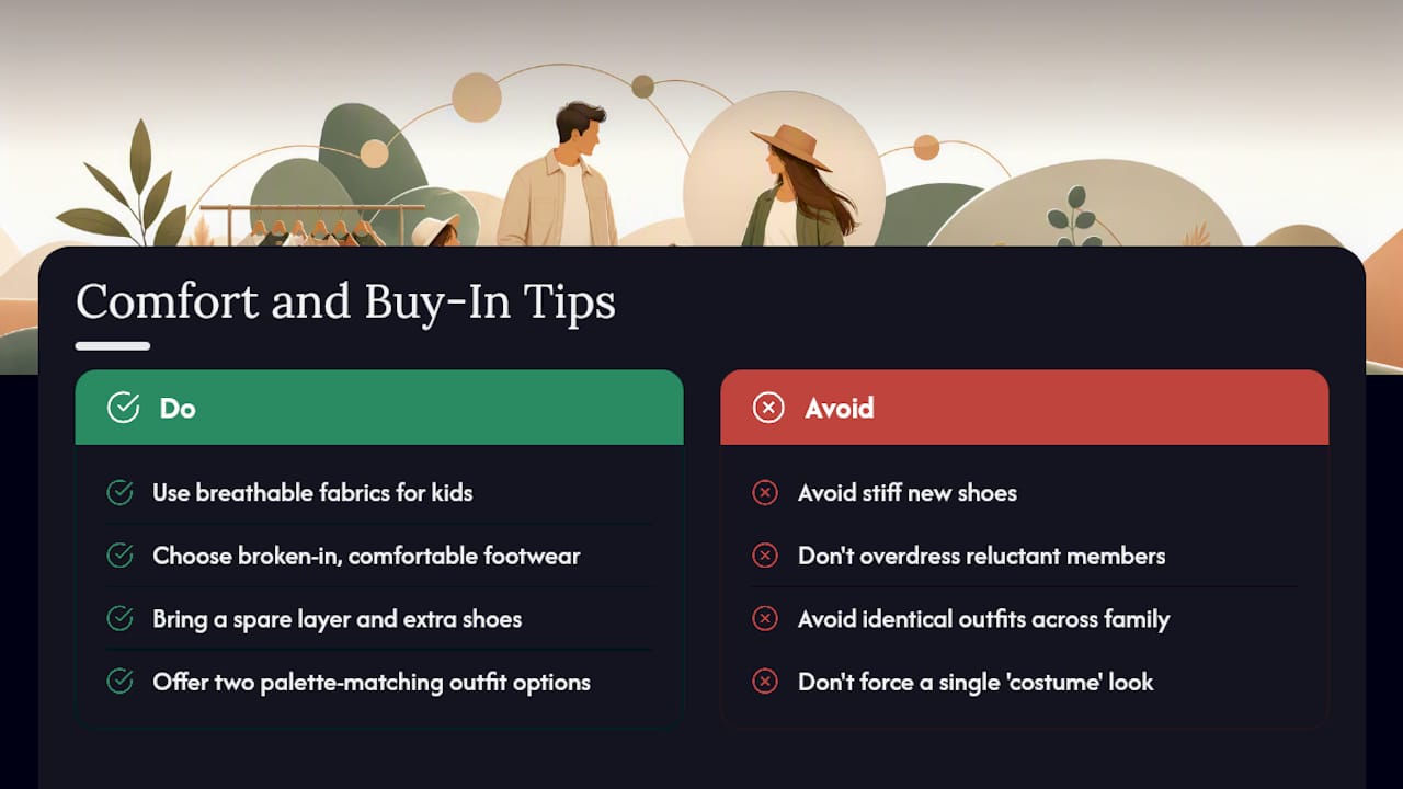 How do you keep kids comfortable and get reluctant family members on board? — overview diagram