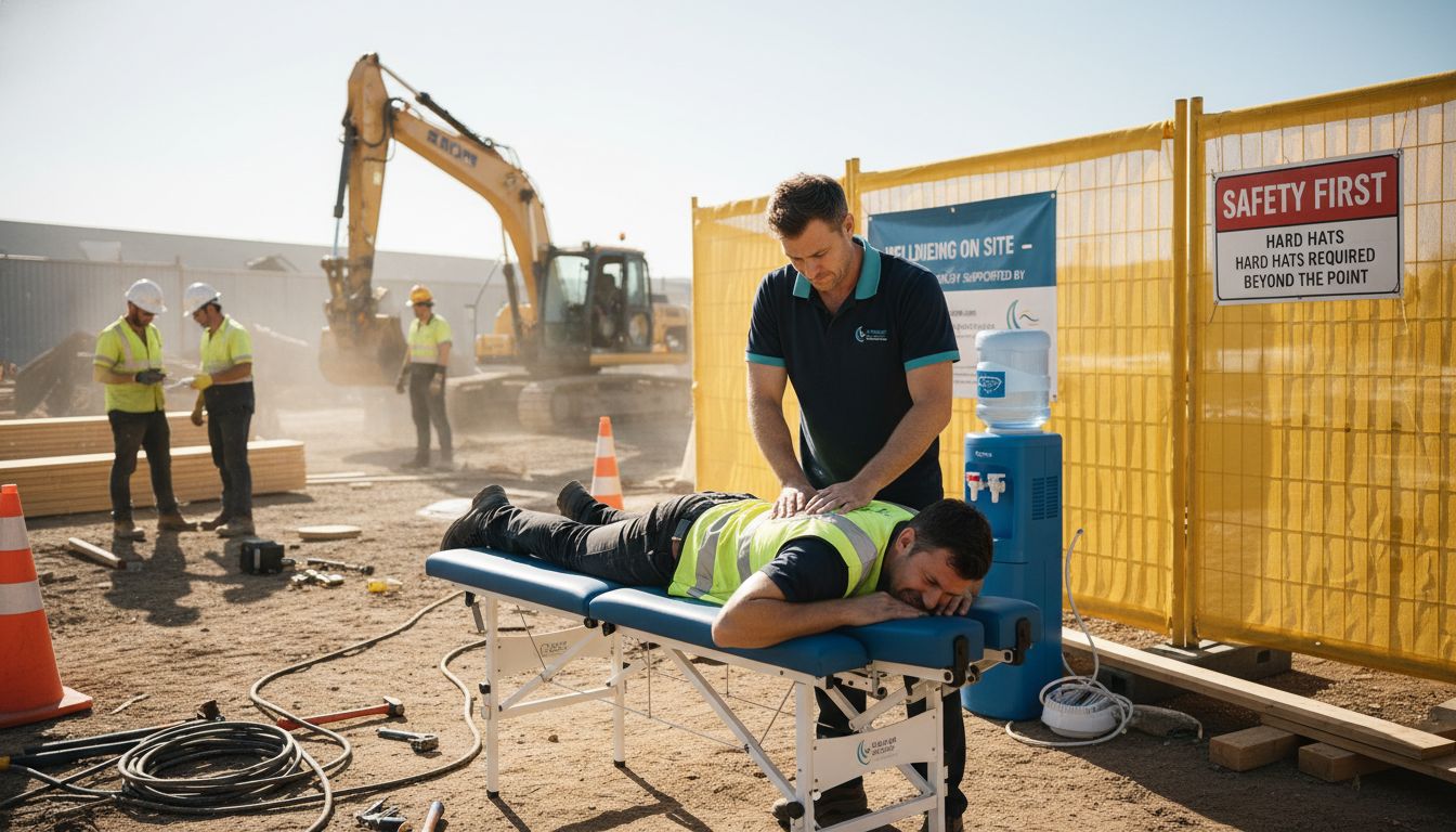 chiropractor treating tradie