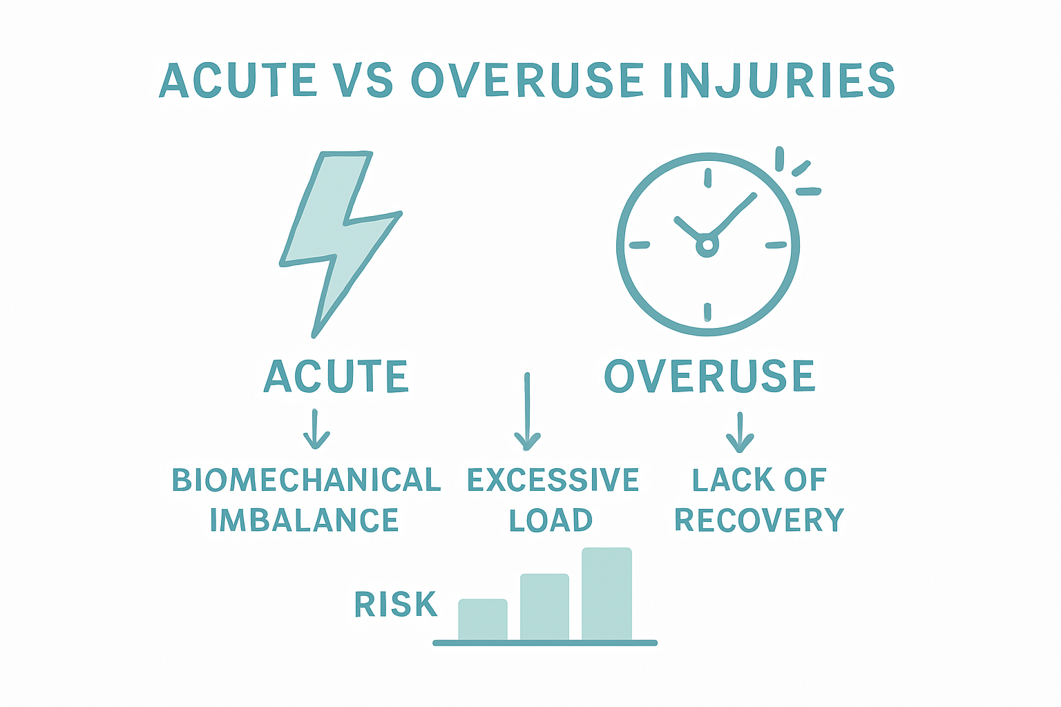 Infographic showing injury causes and types