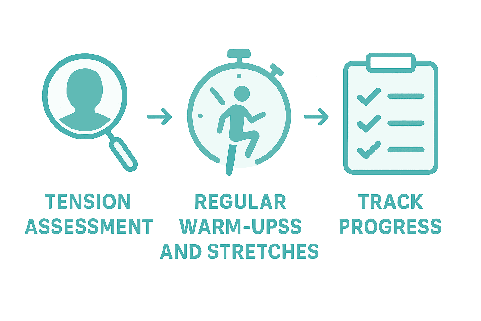 Infographic of natural muscle tension relief process