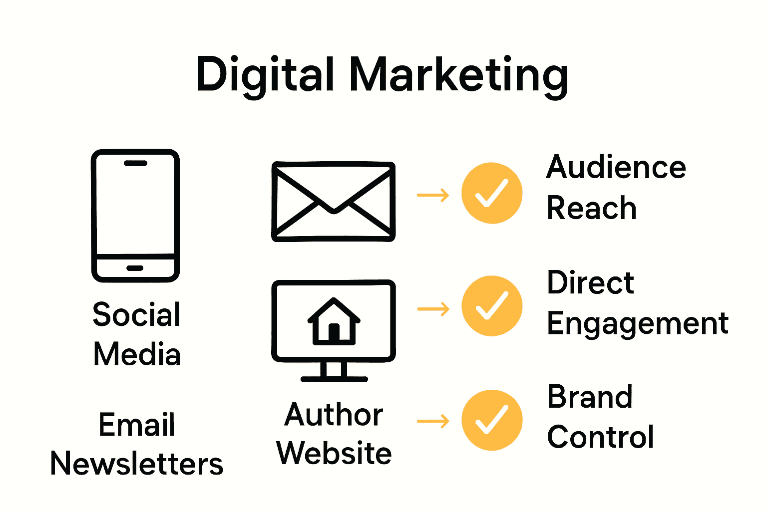 Comparison of writer digital marketing channels