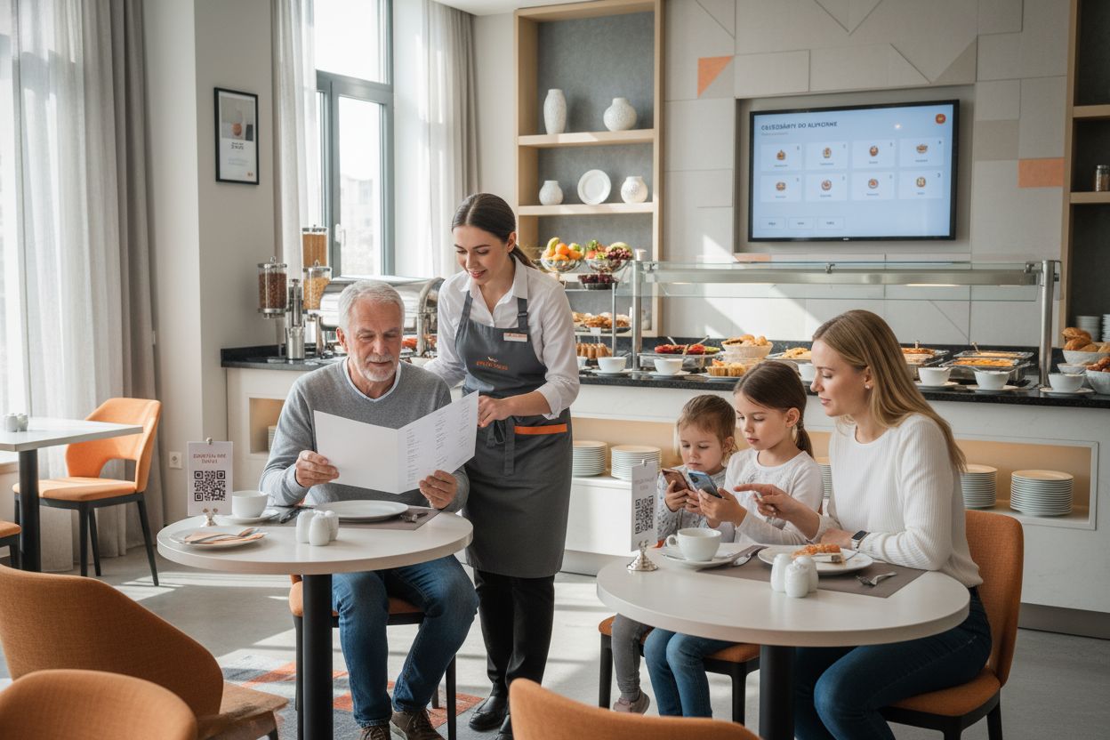 Hybridné digitálne menu hotel