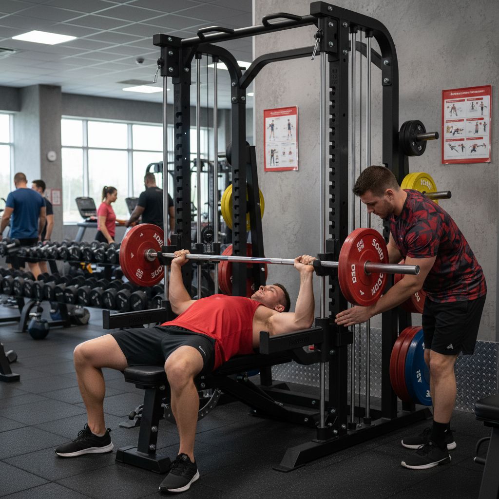 Smith machine commercial gym