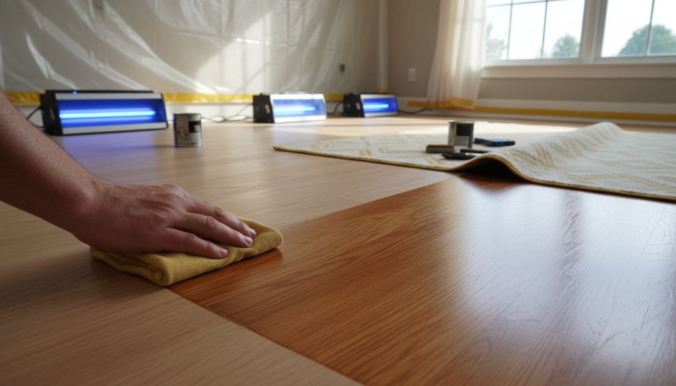 hardwood floor staining