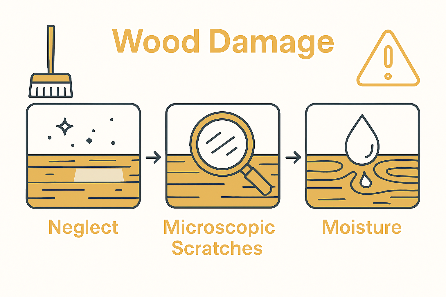 Risks of neglecting wood floor cleaning infographic